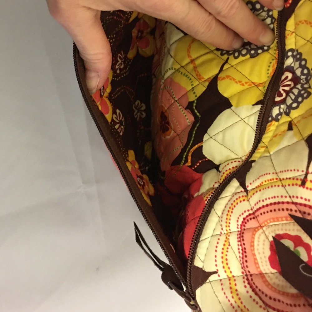 Vera Bradley Purse yellows oranges flowers - Picture 9 of 14